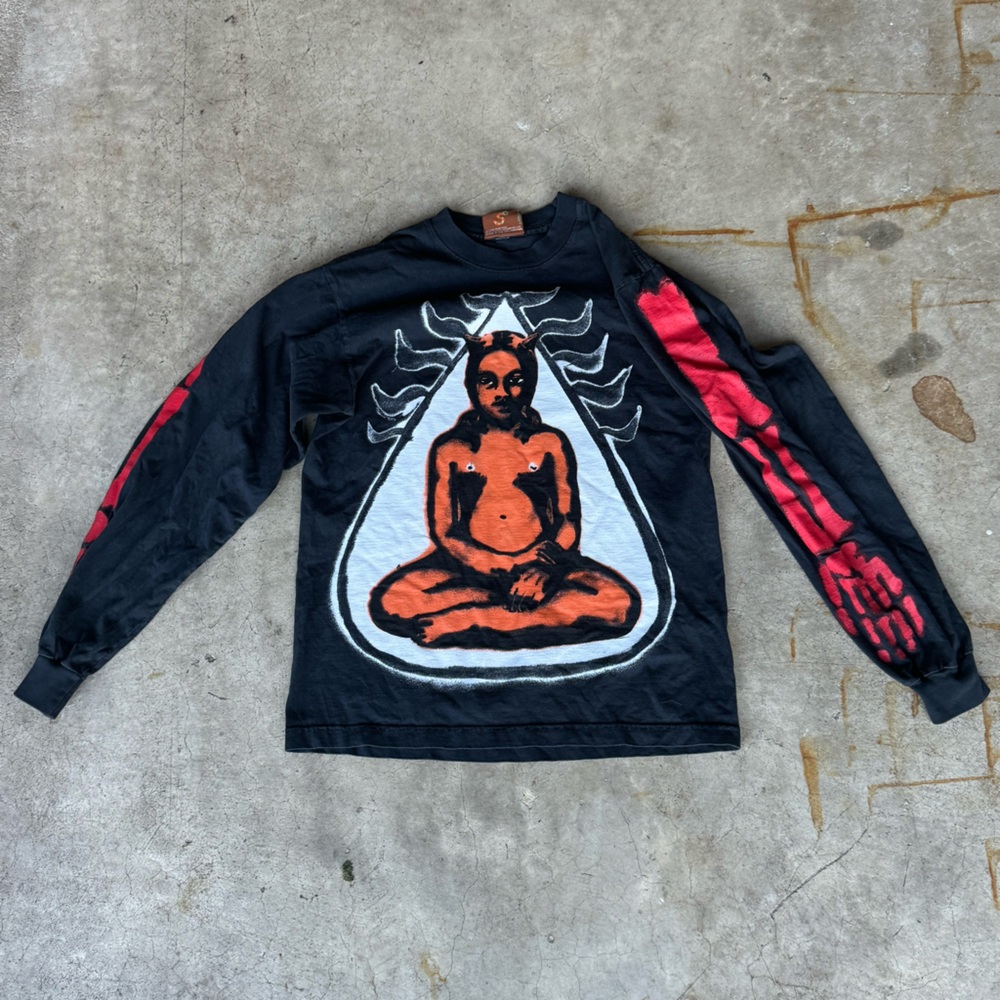 COME TEES - Amulet Printed Cotton-Jersey T-Shirt - Black